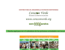 Tablet Screenshot of corazonverde.org